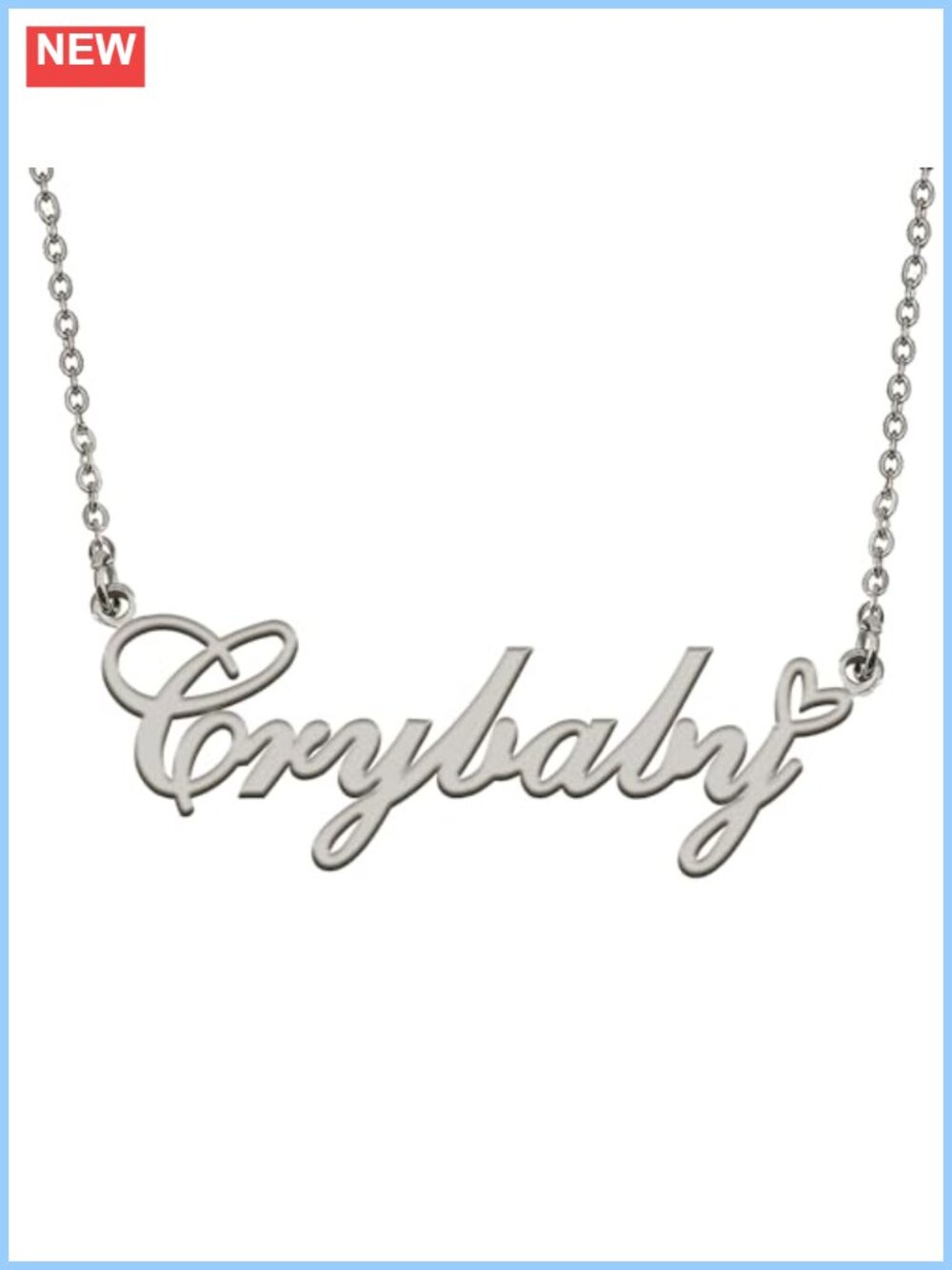 Personalized Name Necklace Stainless Steel Heart Initial Pendant Jewelry Gift